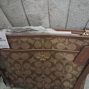 Coach Brown Signature Crossbody Bag